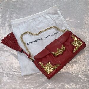Adrienne Vittadini Red Leather Bag – Bold, Elegant & Timeless Rare Find